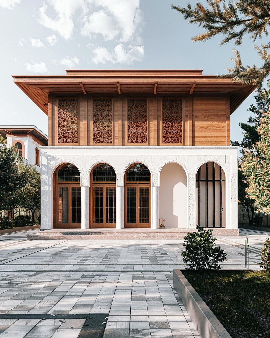 Osmanlı köşklerinde görülen şebeke (kafes) pencere deseni ilham görseli
