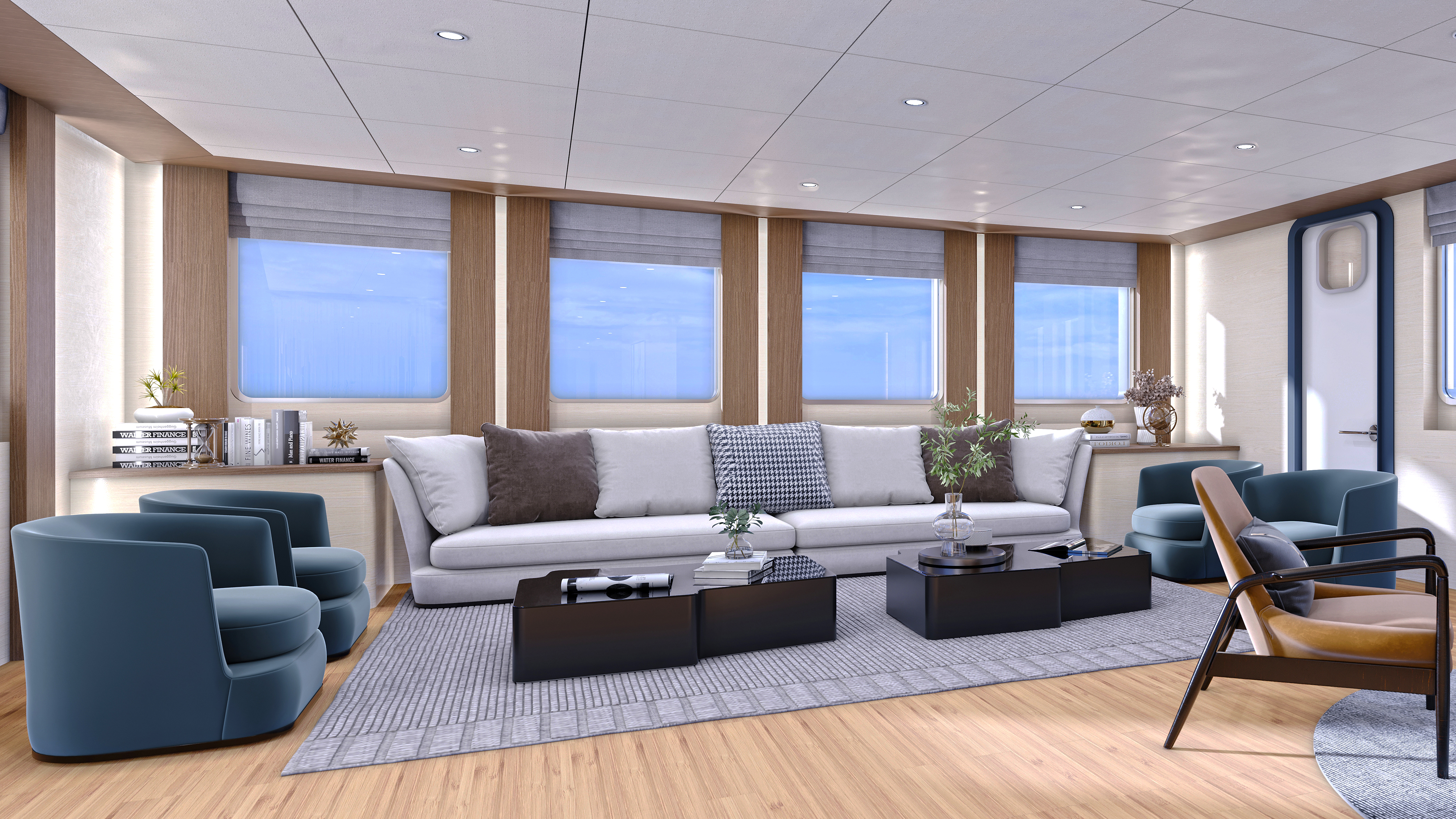 Modern office interior with acoustic comfort